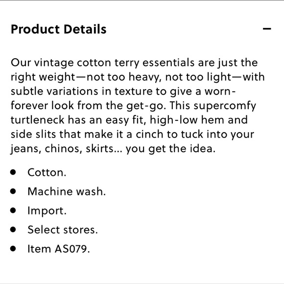 J. Crew Cozy Turtleneck in Vintage Cotton Terry - Picture 2 of 6